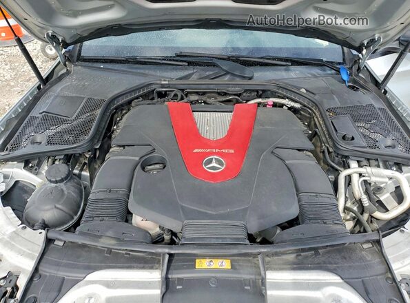 55SWF6EB2JU274470 2018 MERCEDES-BENZ C Silver Vista del compartimento del motor