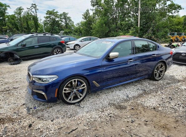 WBAJB9C59JB049338 2018 BMW M5 Синий Задняя левая четверть