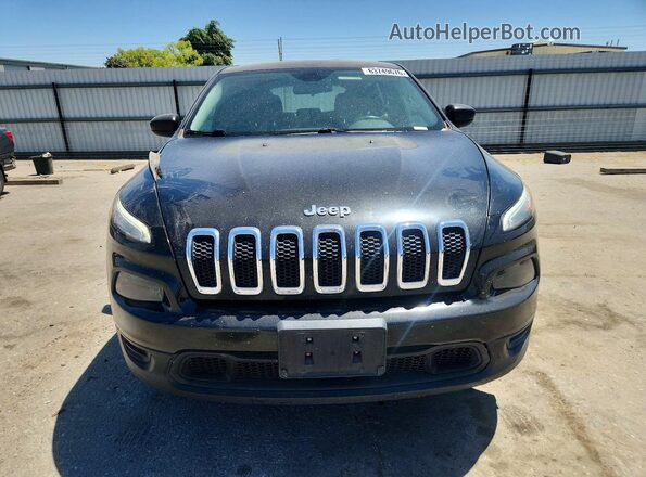 1C4PJMAB1GW282840 2016 JEEP CHEROKEE Black Հետևի տեսք
