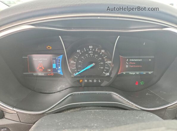 3FA6P0PU9JR105772 2018 FORD FUSION Blue Rear seats view