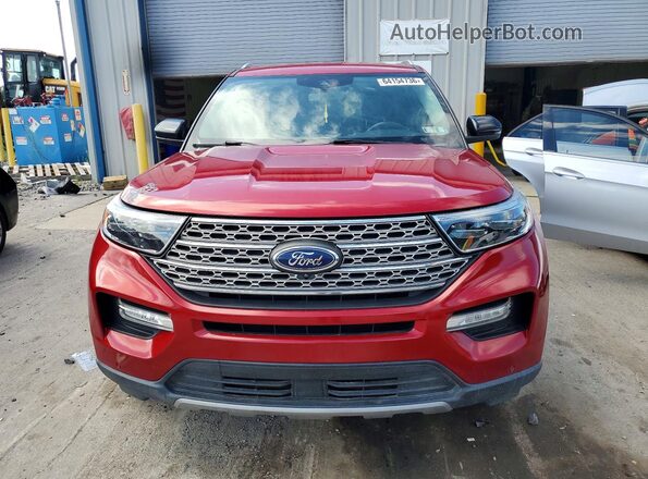 1FMSK8FH2MGB05646 2021 FORD EXPLORER Red Widok z tyłu