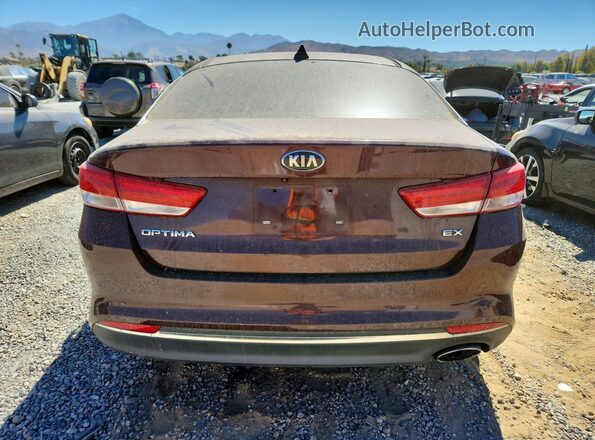 5XXGU4L33GG091354 2016 KIA OPTIMA Burgundy Front interior view