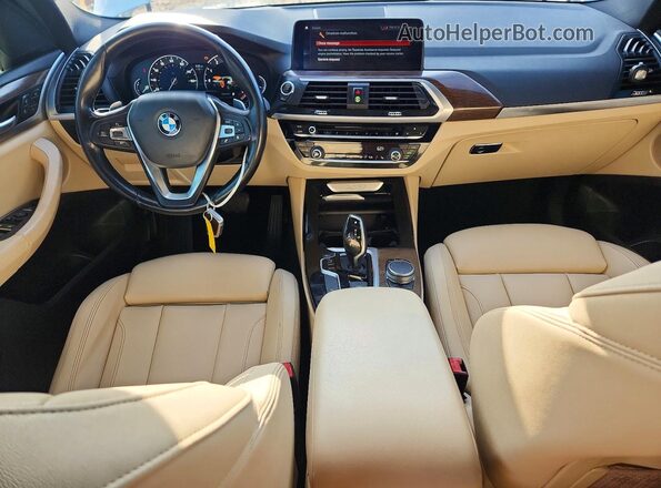 5UXTR7C51KLF27065 2019 BMW X3 White Instrument cluster view