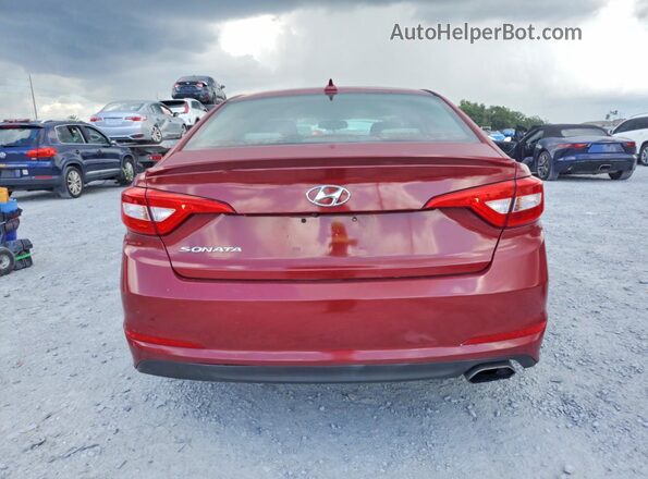 5NPE24AF0GH334195 2016 HYUNDAI SONATA Red Вид салону спереду