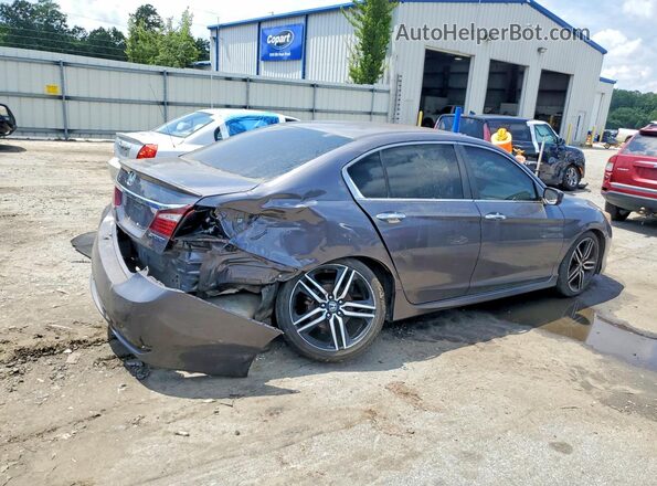 1HGCR2F55HA281396 2017 HONDA ACCORD Gray Delantero derecho