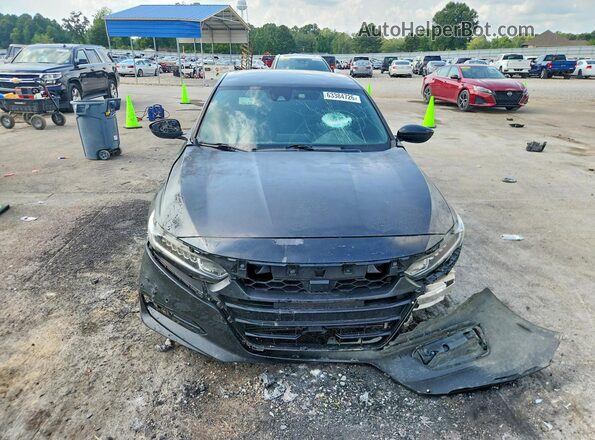 1HGCV1F30JA048293 2018 HONDA ACCORD Черный Вид сзади