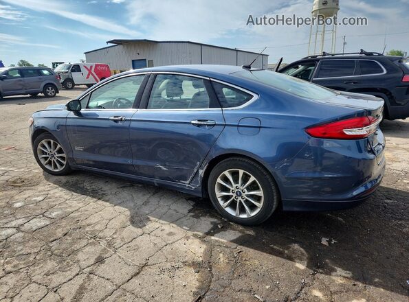3FA6P0PU9JR105772 2018 FORD FUSION Blue Rear right
