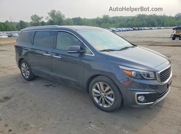 KNDME5C19G6171308 2016 KIA SEDONA Gray Вид спереду