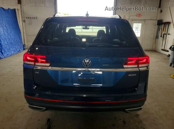 1V2LP2CA9MC601967 2021 VOLKSWAGEN ATLAS Blue წინა სალონის ხედი