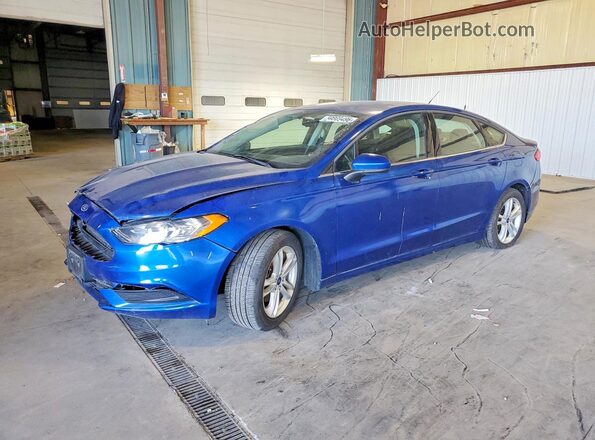 3FA6P0HD8JR223438 2018 FORD FUSION Blue Tył lewy