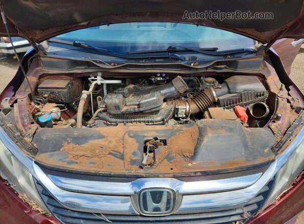 5FNRL6H54LB004561 2020 HONDA ODYSSEY Maroon Vista de la etiqueta del VIN