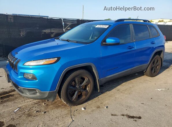 1C4PJLCB5JD544661 2018 JEEP CHEROKEE Blue Trasero izquierdo