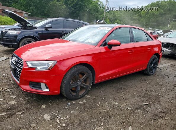 WAUB8GFFXJ1072533 2018 AUDI A3 Red Задня ліва чверть
