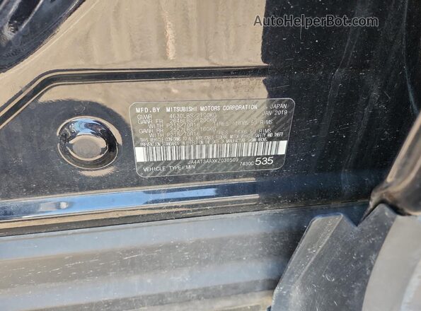 JA4AT3AAXKZ038509 2019 MITSUBISHI ECLIPSE Black 360 interior view