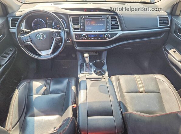5TDJZRFH2KS963638 2019 TOYOTA HIGHLANDER Gray Սարքավորումների վահանակի տեսք