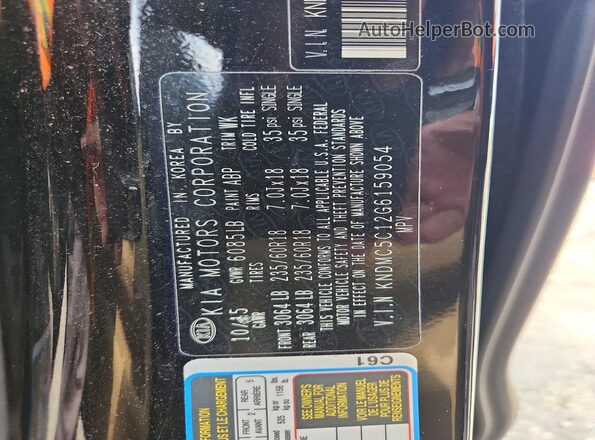KNDMC5C12G6159054 2016 KIA SEDONA Black Widok wnętrza 360 stopni