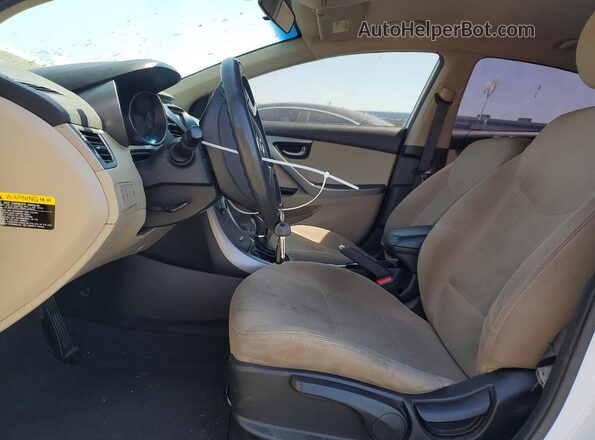 5NPDH4AE9GH772022 2016 HYUNDAI ELANTRA Белый Вид панели приборов