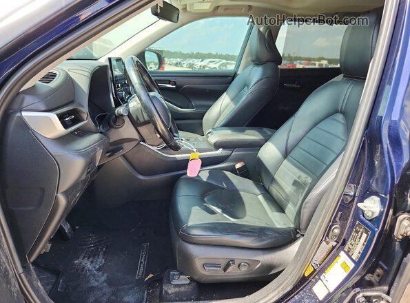 5TDGARAH0LS500214 2020 TOYOTA HIGHLANDER Blue Dashboard view