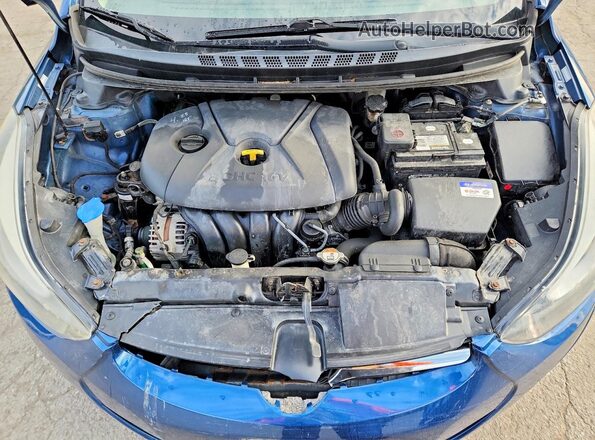 KMHDH4AE9GU543745 2016 HYUNDAI ELANTRA Blue Engine compartment view