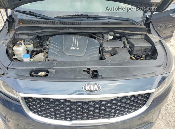 KNDMB5C15G6119506 2016 KIA SEDONA Blue Widok naklejki z numerem VIN
