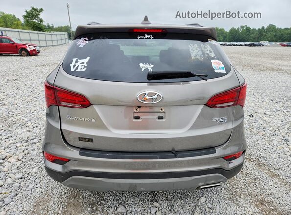 5NMZUDLB6JH084472 2018 HYUNDAI SANTA Gray Front interior view