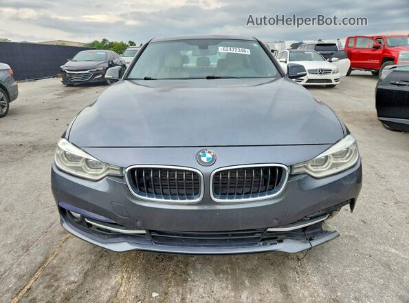 WBA8E9G53GNT47343 2016 BMW 3 SERIES Gray Вид ззаду