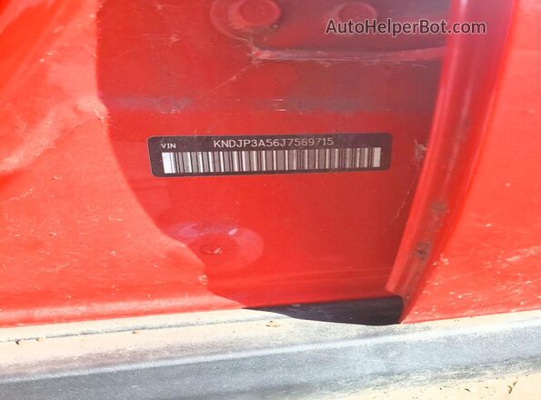 KNDJP3A56J7569715 2018 KIA SOUL White VIN կոդի պիտակի տեսք