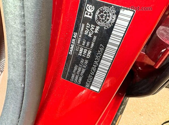 WDDZF6GB4JA353567 2018 MERCEDES-BENZ E-CLASS Зеленый Вид задней части салона