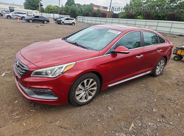 5NPE34AF8GH426829 2016 HYUNDAI SONATA Красный Задняя левая четверть