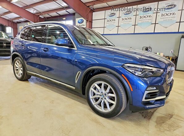 5UXCR6C52KLK87662 2019 BMW X5 Blue წინა ხედი