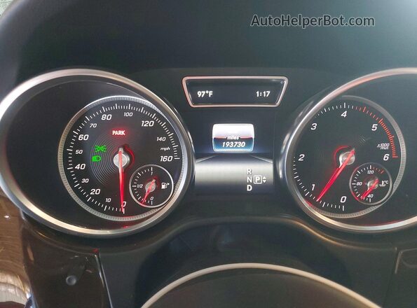 4JGDA0EB1GA707780 2016 MERCEDES-BENZ GLE Gray Widok zestawu wskaźników
