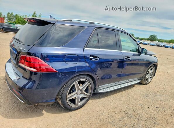 4JGDA2EB5GA666274 2016 MERCEDES-BENZ GLE Синий Задняя правая четверть