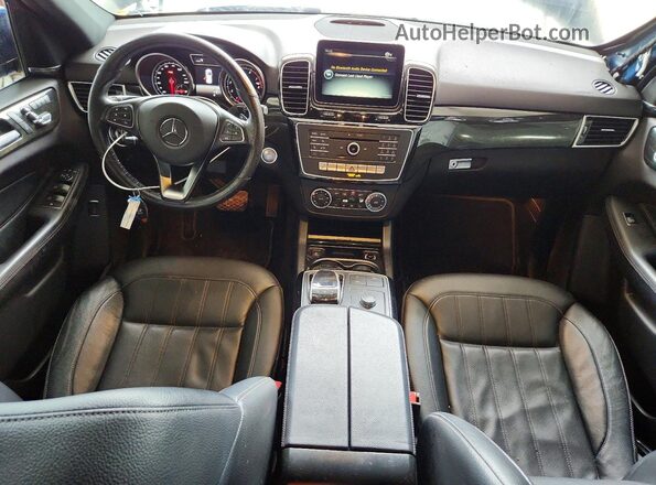 4JGDA5HB1JB015853 2018 MERCEDES-BENZ GLE Синий Вид панели приборов