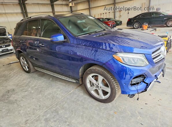 4JGDA5HB1JB015853 2018 MERCEDES-BENZ GLE Синий Передняя правая четверть