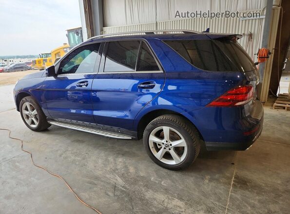 4JGDA5HB1JB015853 2018 MERCEDES-BENZ GLE Синий Задняя левая четверть