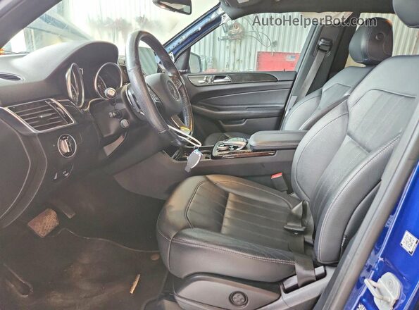 4JGDA5HB1JB015853 2018 MERCEDES-BENZ GLE Синий Вид салона спереди