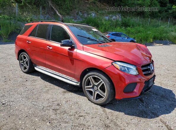 4JGDA5HB3JB180125 2018 MERCEDES-BENZ GLE Red Delantero derecho