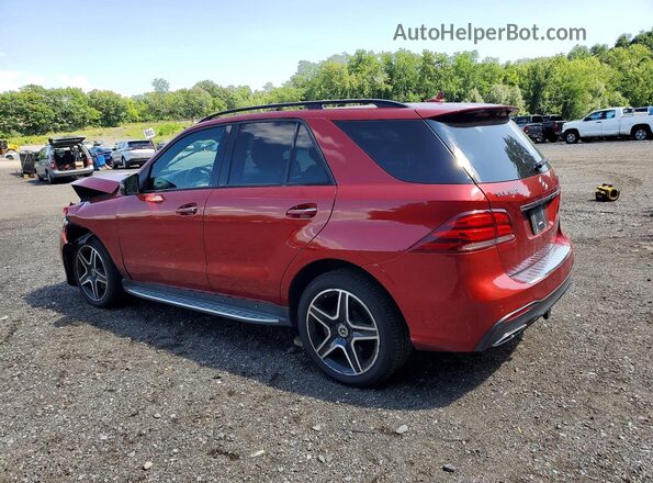 4JGDA5HB3JB180125 2018 MERCEDES-BENZ GLE Red Trasero izquierdo