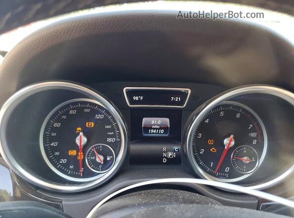 4JGDA5HB6JB124700 2018 MERCEDES-BENZ GLE Blue Вид щитка приладів