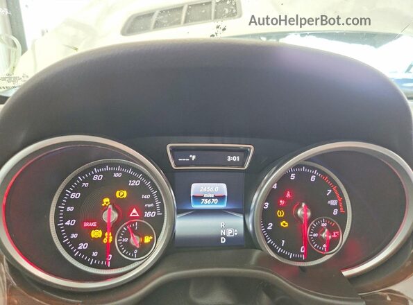 4JGDA5HB9GA786852 2016 MERCEDES-BENZ GLE White Սարքավորումների վահանակի տեսք
