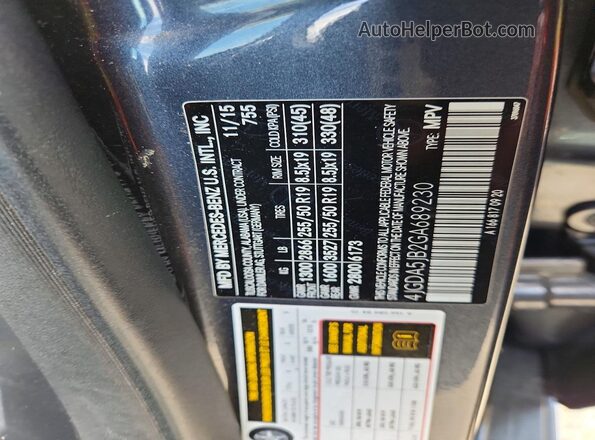 4JGDA5JB2GA689230 2016 MERCEDES-BENZ GLE Gray Engine compartment view