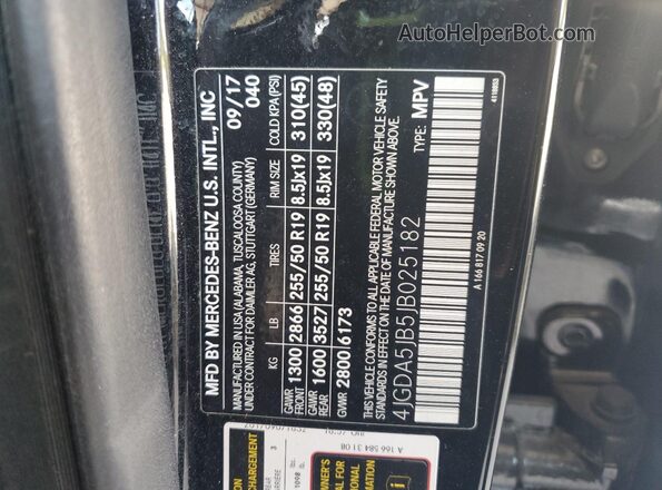 4JGDA5JB5JB025182 2018 MERCEDES-BENZ GLE Black Engine compartment view