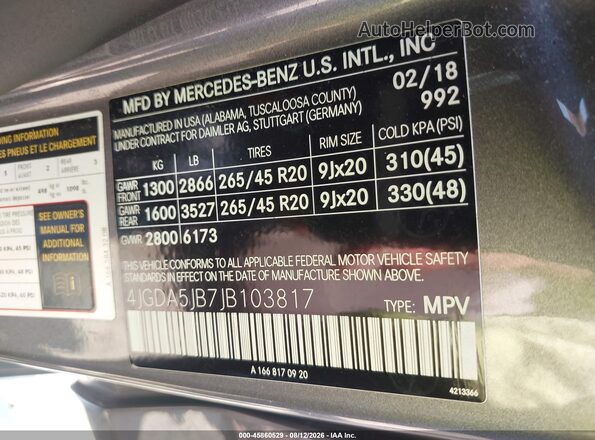 4JGDA5JB7JB103817 2018 MERCEDES-BENZ GLE 350 Gray Engine compartment view