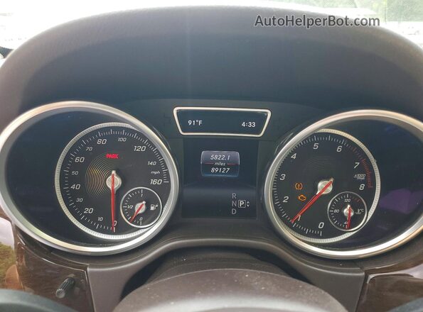 4JGDA5JBXGA767382 2016 MERCEDES-BENZ GLE White Widok zestawu wskaźników