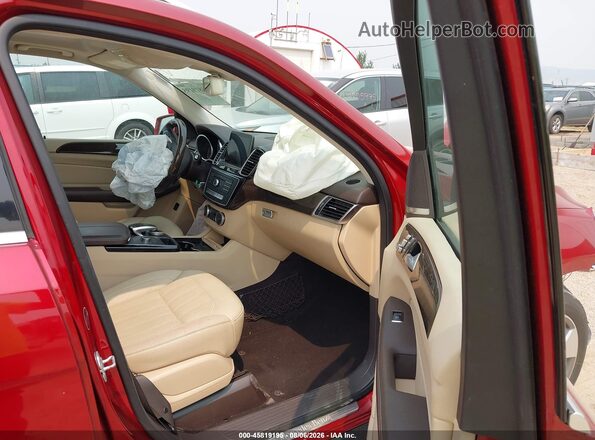 4JGDA5JBXGA788037 2016 MERCEDES-BENZ GLE 350 Red Widok wnętrza z przodu