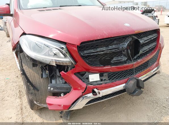 4JGDA5JBXGA788037 2016 MERCEDES-BENZ GLE 350 Red Widok z przodu