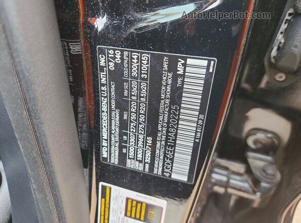 4JGDF6EE1HA820225 2017 MERCEDES-BENZ GLS Black Widok wnętrza 360 stopni