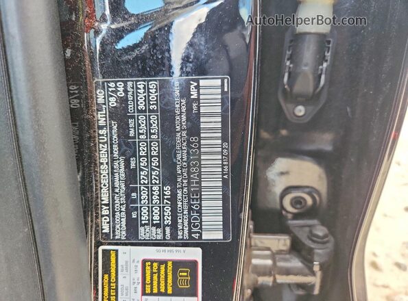 4JGDF6EE1HA831368 2017 MERCEDES-BENZ GLS Black Вид підкапотного простору