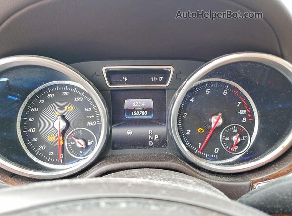 4JGDF7DE1HA805697 2017 MERCEDES-BENZ GLS Silver Widok zestawu wskaźników