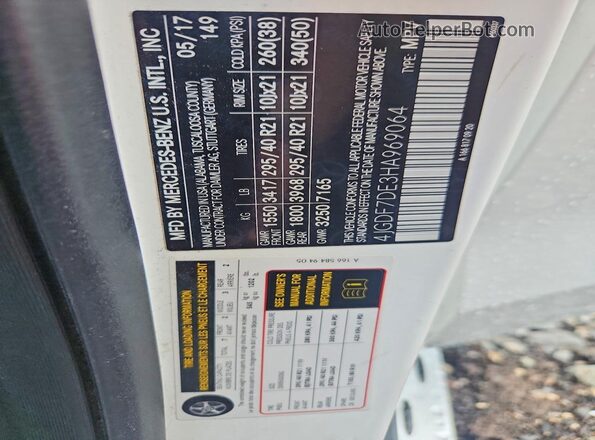 4JGDF7DE3HA969064 2017 MERCEDES-BENZ GLS White Սալոնի 360 աստիճան տեսք